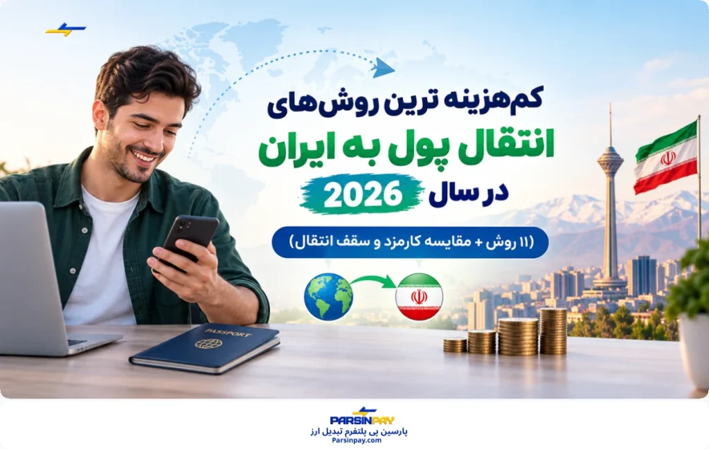 انتقال پول به ایران؛ راهنمای کامل ۲۰۲۶ (۱۲ روش + مقایسه کارمزد و سقف انتقال)​
