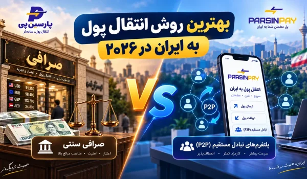 بهترین روش انتقال پول به ایران ۲۰۲۶، مقایسه صرافی سنتی و پلتفرم P2P
